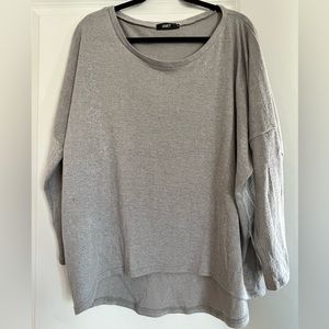 Light Gray Scoop Neck Sweater
